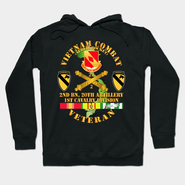 Vietnam Combat Veteran w 2nd Bn 20th Artillery DUI - 1st Cav Div V1 Hoodie by twix123844